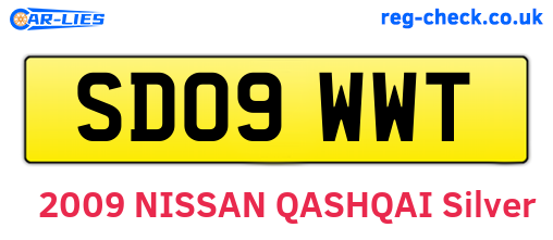 SD09WWT are the vehicle registration plates.