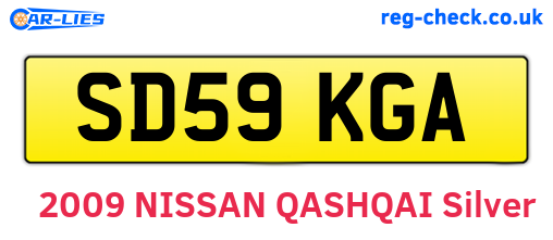 SD59KGA are the vehicle registration plates.