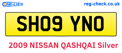 SH09YNO are the vehicle registration plates.
