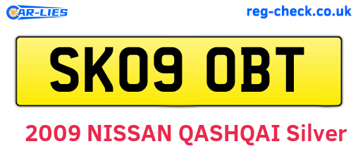 SK09OBT are the vehicle registration plates.