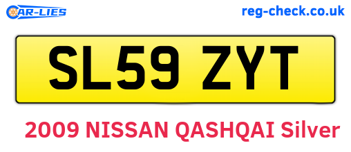 SL59ZYT are the vehicle registration plates.