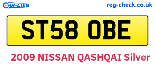 ST58OBE are the vehicle registration plates.