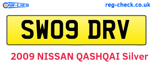 SW09DRV are the vehicle registration plates.