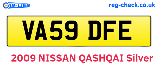 VA59DFE are the vehicle registration plates.
