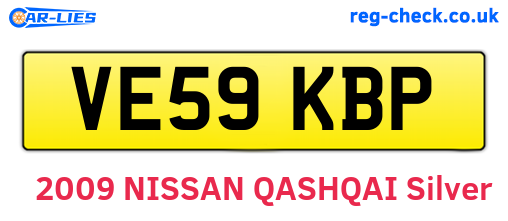 VE59KBP are the vehicle registration plates.