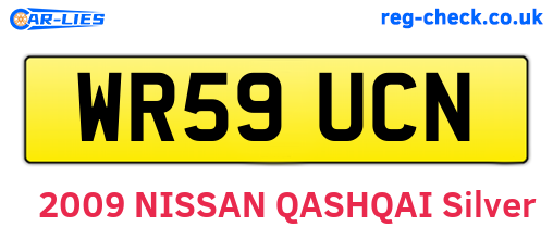 WR59UCN are the vehicle registration plates.