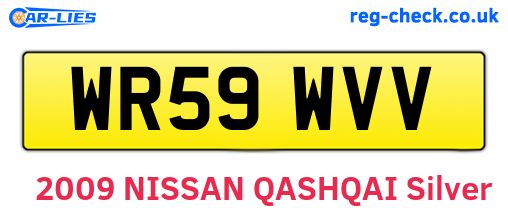 WR59WVV are the vehicle registration plates.