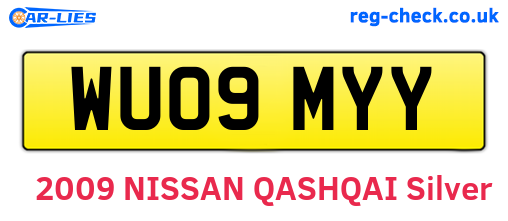 WU09MYY are the vehicle registration plates.