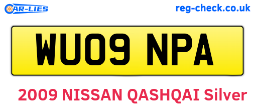 WU09NPA are the vehicle registration plates.