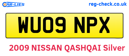 WU09NPX are the vehicle registration plates.