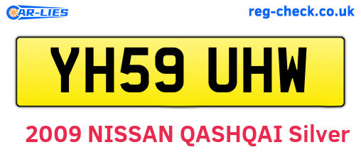 YH59UHW are the vehicle registration plates.