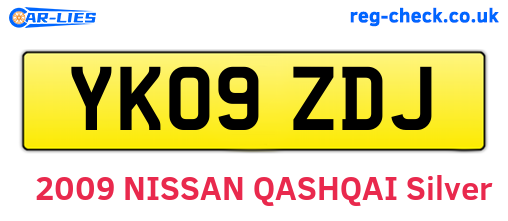 YK09ZDJ are the vehicle registration plates.