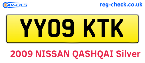 YY09KTK are the vehicle registration plates.