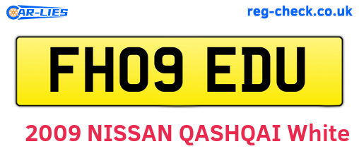 FH09EDU are the vehicle registration plates.