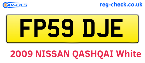FP59DJE are the vehicle registration plates.