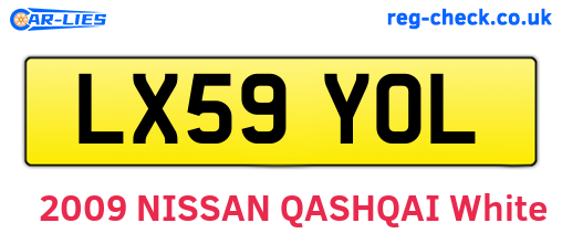 LX59YOL are the vehicle registration plates.