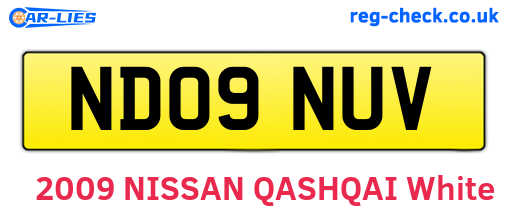 ND09NUV are the vehicle registration plates.