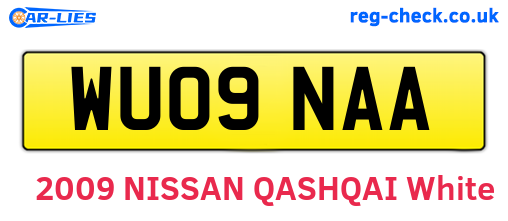 WU09NAA are the vehicle registration plates.