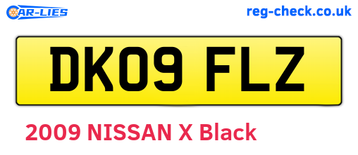 DK09FLZ are the vehicle registration plates.
