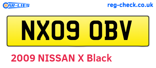 NX09OBV are the vehicle registration plates.