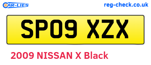 SP09XZX are the vehicle registration plates.