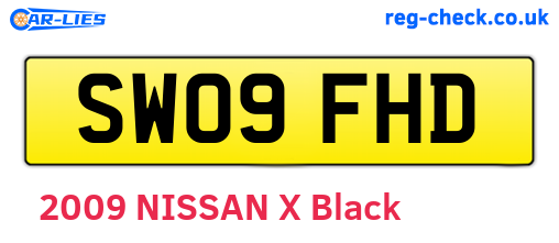 SW09FHD are the vehicle registration plates.
