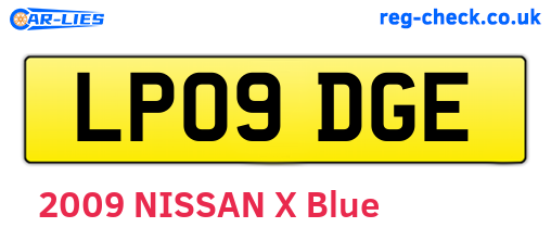 LP09DGE are the vehicle registration plates.