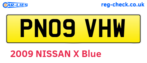 PN09VHW are the vehicle registration plates.