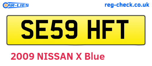 SE59HFT are the vehicle registration plates.