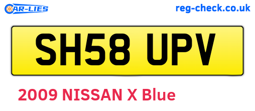 SH58UPV are the vehicle registration plates.