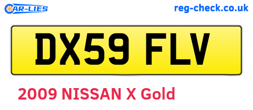 DX59FLV are the vehicle registration plates.