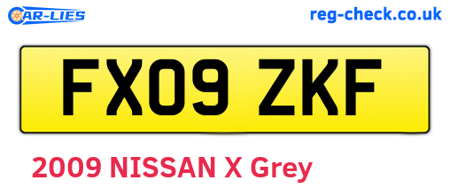 FX09ZKF are the vehicle registration plates.