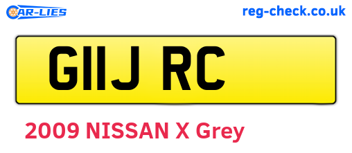 G11JRC are the vehicle registration plates.