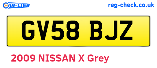 GV58BJZ are the vehicle registration plates.
