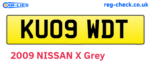KU09WDT are the vehicle registration plates.