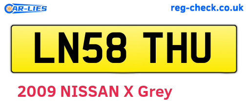 LN58THU are the vehicle registration plates.