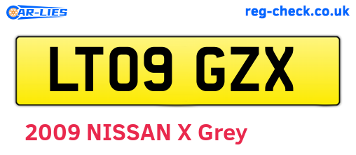 LT09GZX are the vehicle registration plates.