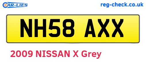 NH58AXX are the vehicle registration plates.