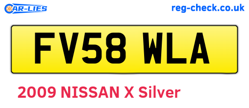 FV58WLA are the vehicle registration plates.