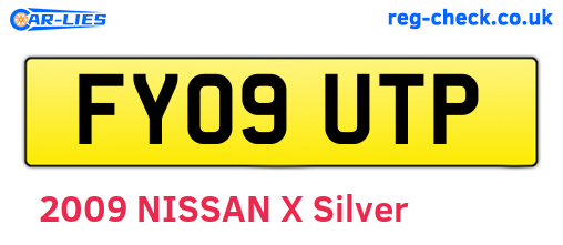 FY09UTP are the vehicle registration plates.