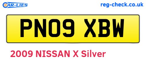PN09XBW are the vehicle registration plates.