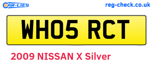 WH05RCT are the vehicle registration plates.
