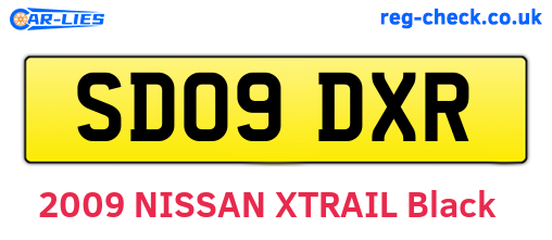 SD09DXR are the vehicle registration plates.