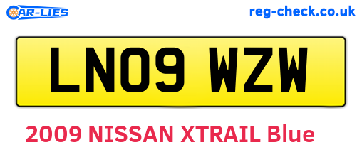 LN09WZW are the vehicle registration plates.