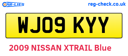 WJ09KYY are the vehicle registration plates.