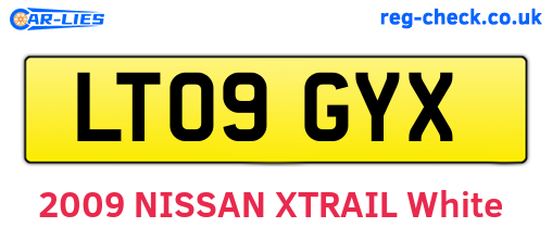 LT09GYX are the vehicle registration plates.