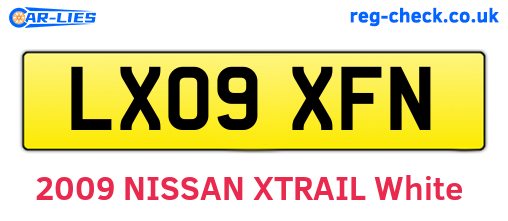 LX09XFN are the vehicle registration plates.