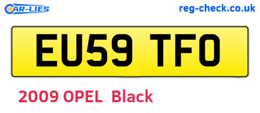 EU59TFO are the vehicle registration plates.