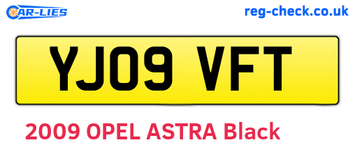 YJ09VFT are the vehicle registration plates.