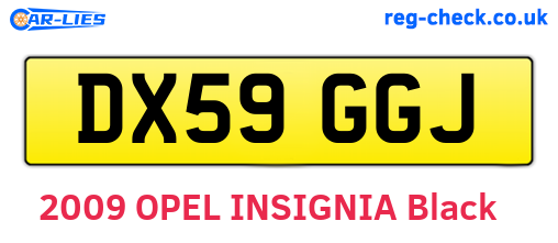 DX59GGJ are the vehicle registration plates.